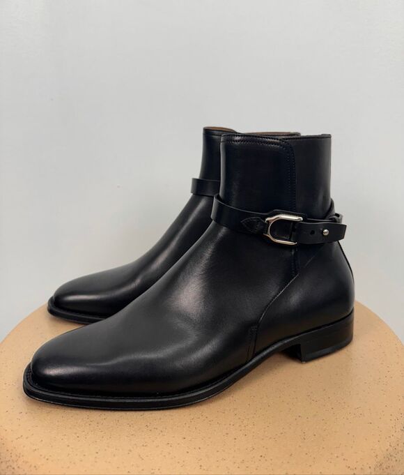 Ralph Lauren Purple Label Shoes - Ralph Lauren Purple Label Women’s Halton Black Burnished Calf Leather Ankle Boot